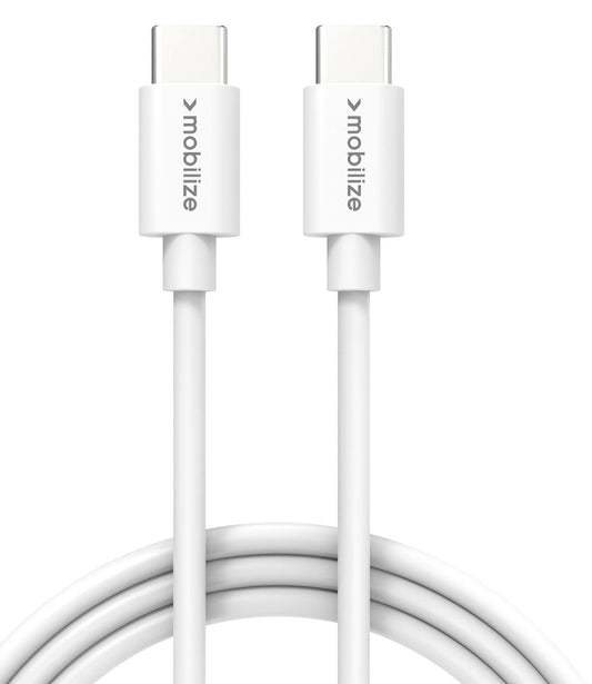 Mobilize Cable Usb-C To Usb-C 1M. 100W White - 123TelecomShop
