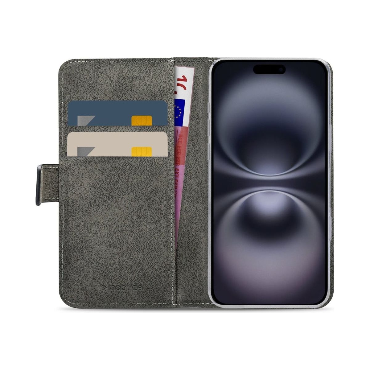 Mobilize Classic Gelly Wallet Book Case Apple Iphone 16 Plus Black - 123TelecomShop