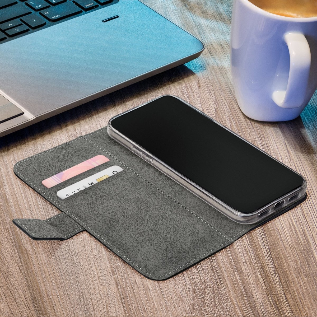Mobilize Classic Gelly Wallet Book Case Apple Iphone 16 Plus Black - 123TelecomShop