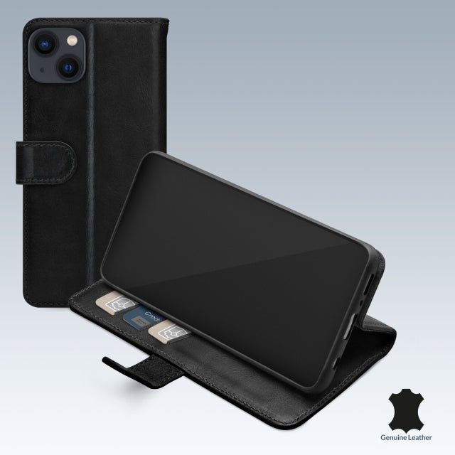 Mobilize Echt Lederen Bookcase voor de iPhone 13 Mini - Zwart - 123TelecomShop