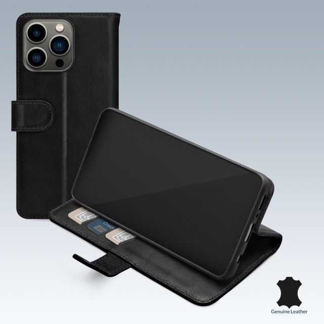 Mobilize Echt Lederen Bookcase voor de iPhone 13 Pro - Zwart - 123TelecomShop