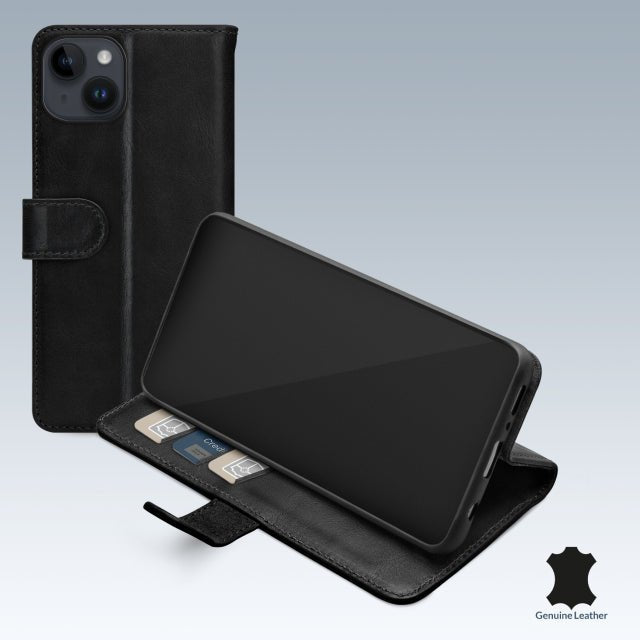 Mobilize Echt Lederen Bookcase voor de iPhone 14 Plus - Zwart - 123TelecomShop