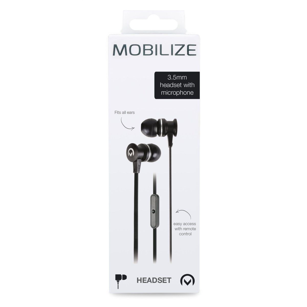 Mobilize In - Ear Stereo Headset With Remote 3.5Mm Black - 123TelecomShop