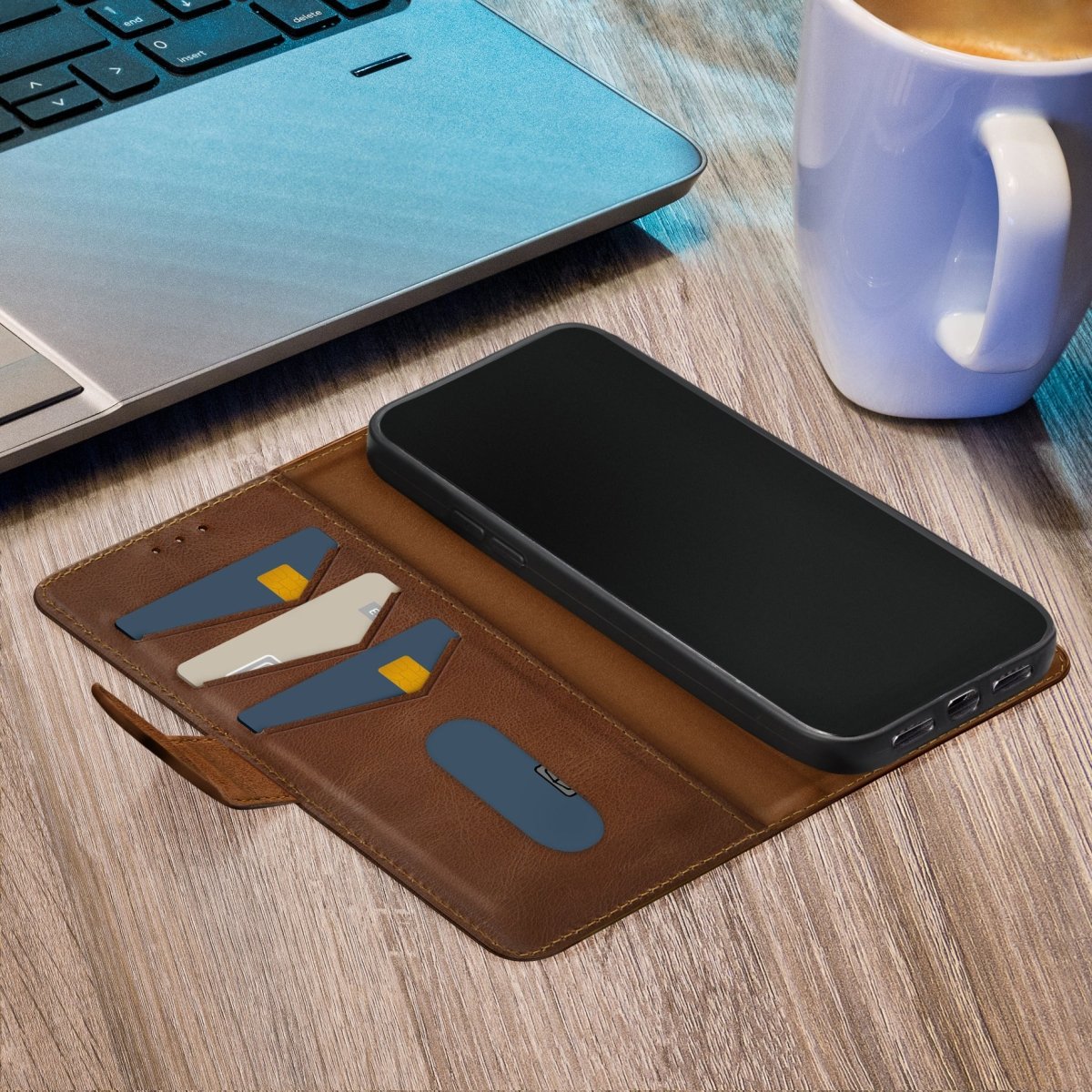 Mobilize Leather Wallet Apple Iphone 16 Brown - 123TelecomShop