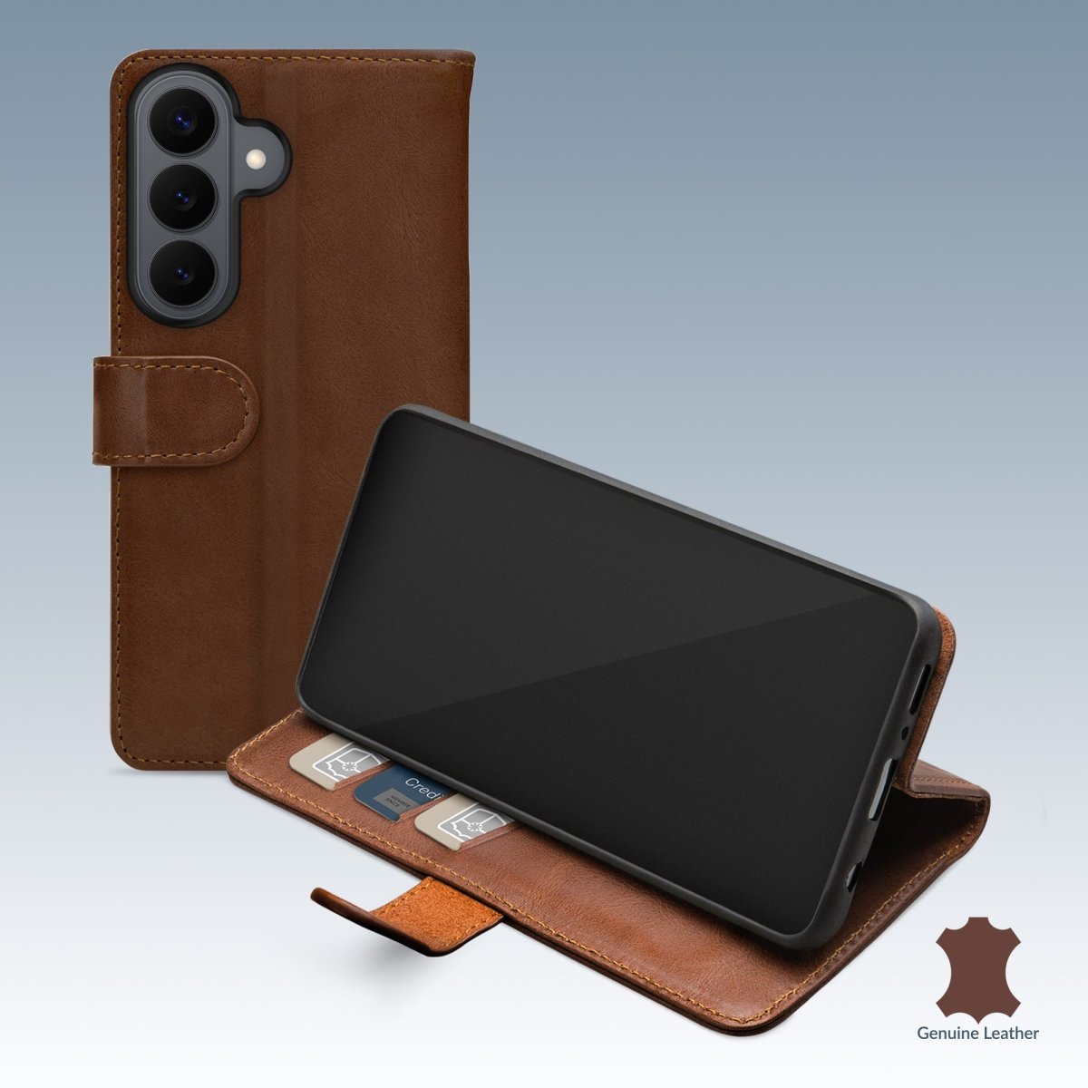 Mobilize Leather Wallet Samsung Galaxy S26 5G Brown - 123TelecomShop