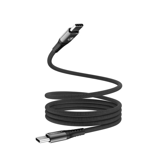 Mobilize Magnetic Nylon Cable - Usb-C To Usb-C - 1M. - 100W Black - 123TelecomShop