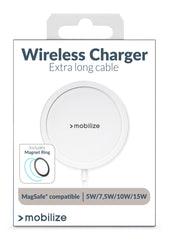 Mobilize Magnetic Wireless Charger Magsafe Compatible 15W White Aluminium - 123TelecomShop
