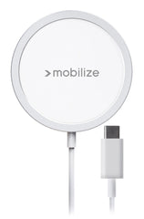Mobilize Magnetic Wireless Charger Magsafe Compatible 15W White Aluminium - 123TelecomShop