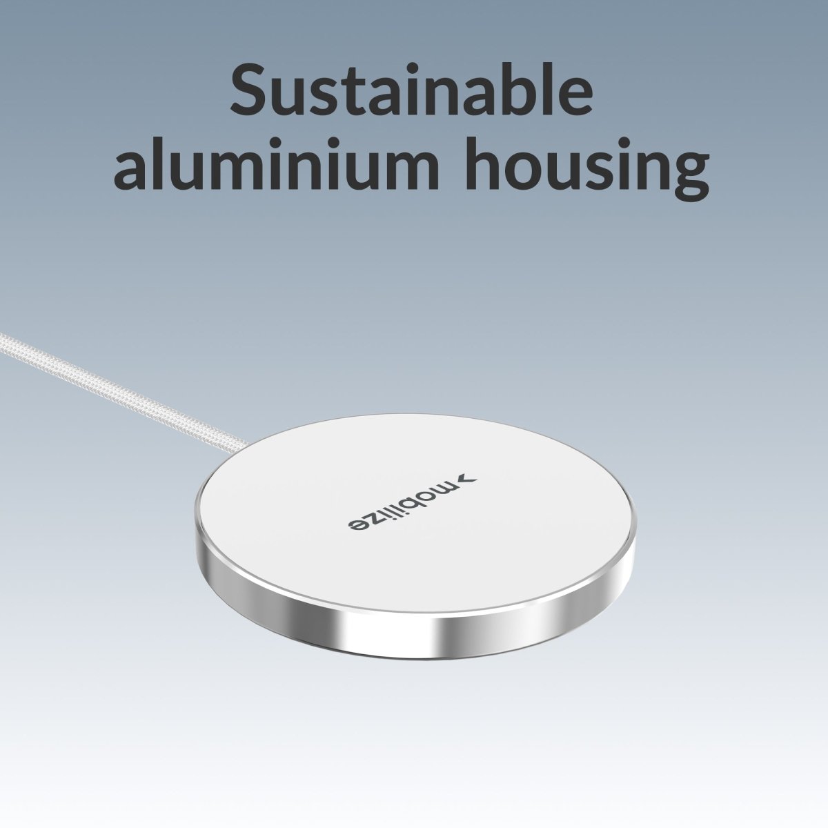 Mobilize Magnetic Wireless Charger Magsafe Compatible 25W Qi2.2 White Aluminium - 123TelecomShop