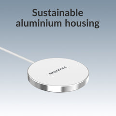 Mobilize Magnetic Wireless Charger Magsafe Compatible 25W Qi2.2 White Aluminium - 123TelecomShop
