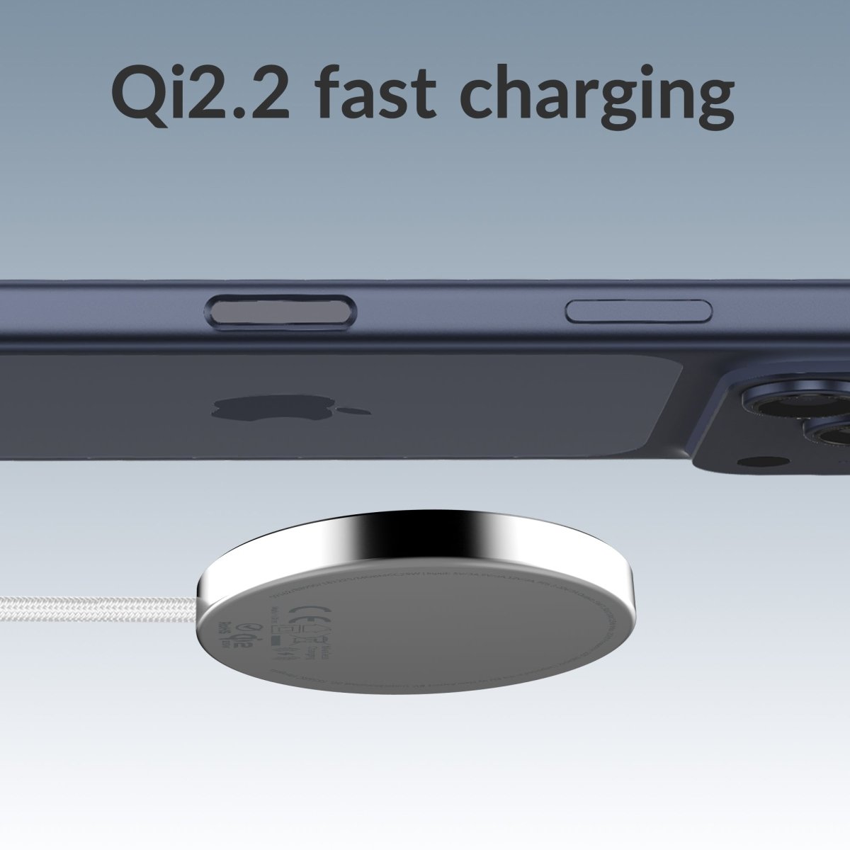 Mobilize Magnetic Wireless Charger Magsafe Compatible 25W Qi2.2 White Aluminium - 123TelecomShop