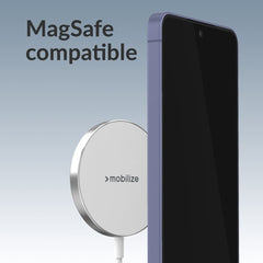 Mobilize Magnetic Wireless Charger Magsafe Compatible 25W Qi2.2 White Aluminium - 123TelecomShop