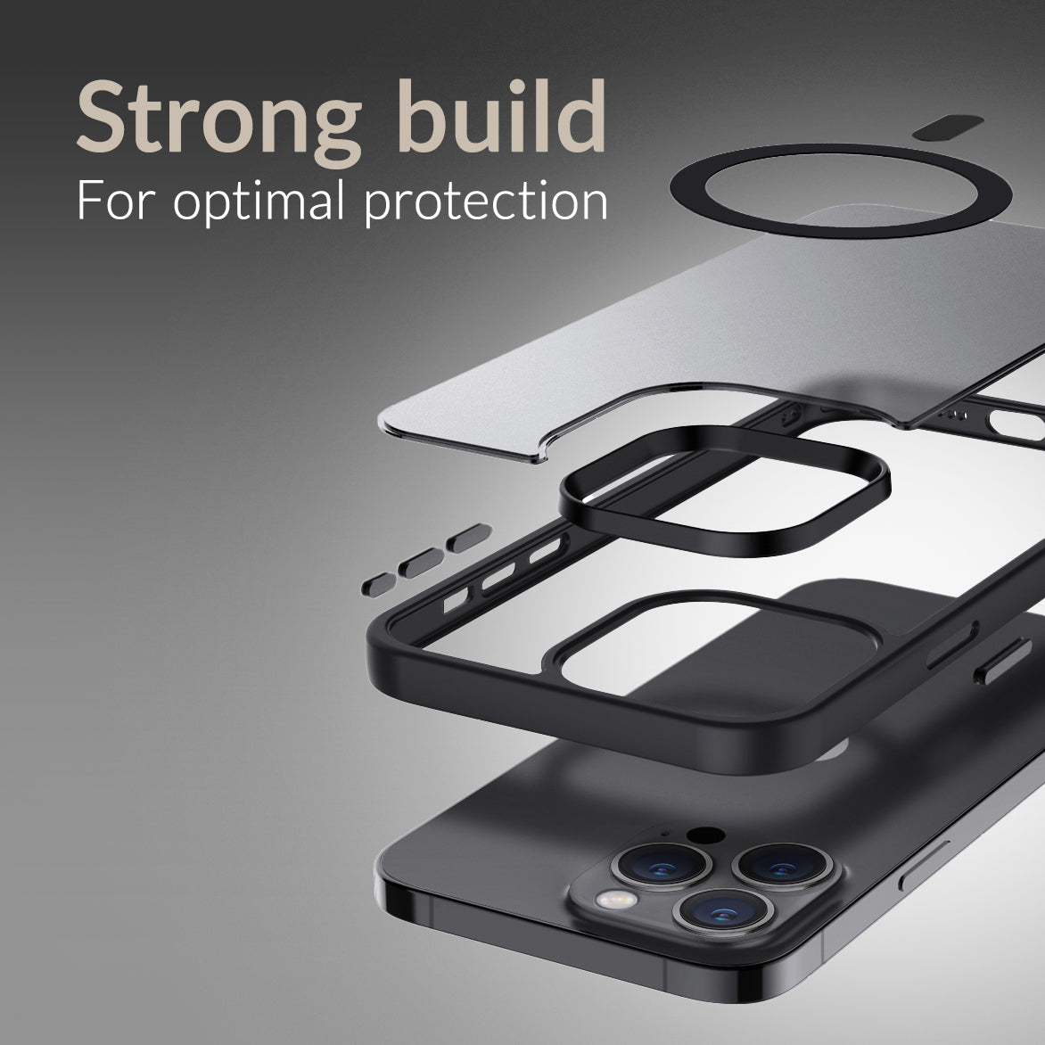 Mobilize Magsafe Compatible Hybrid Pro Case Apple Iphone 15 Pro Black - 123TelecomShop