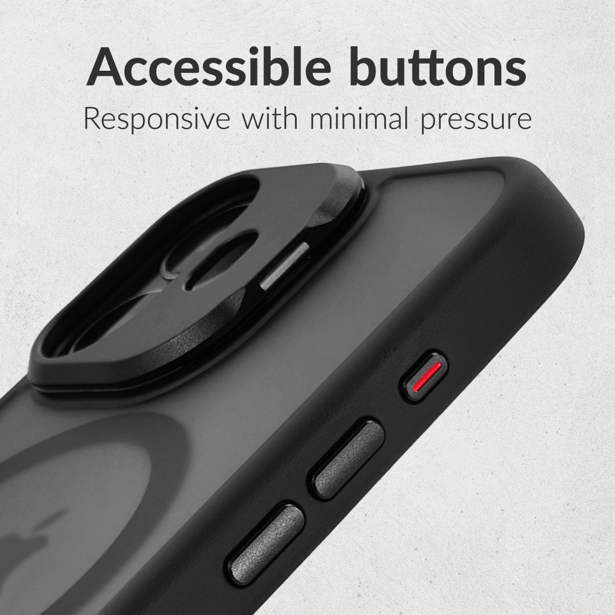 Mobilize Magsafe Compatible Hybrid Pro Case With Camera Stand Apple Iphone 17 Pro Black - 123TelecomShop