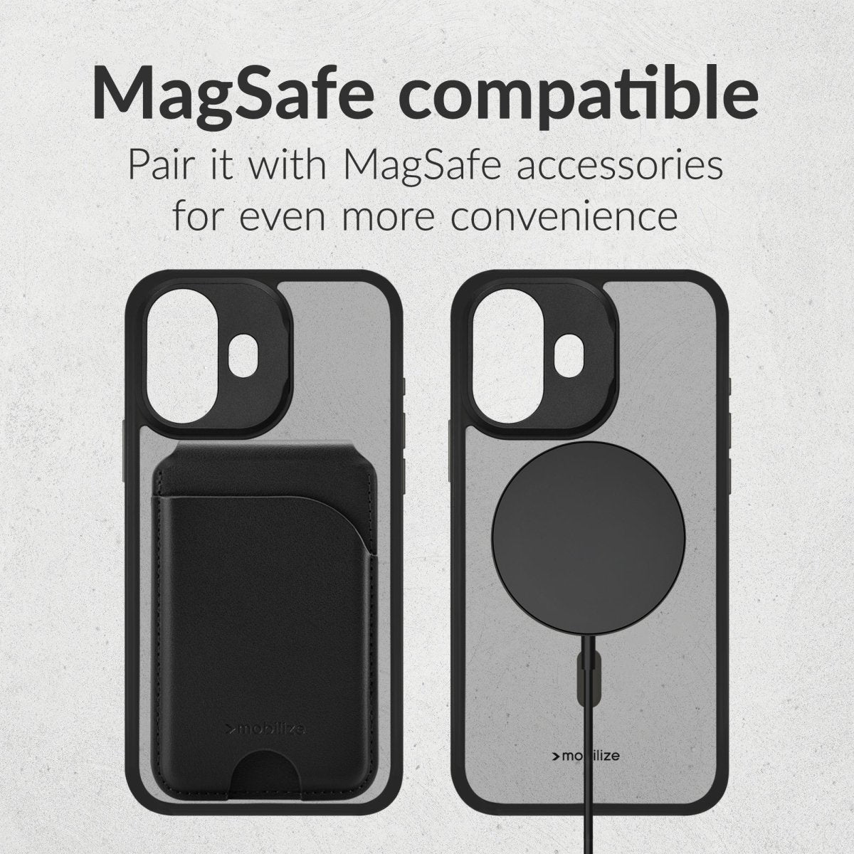 Mobilize Magsafe Compatible Hybrid Pro Case With Camera Stand Apple Iphone 17 Pro Black - 123TelecomShop