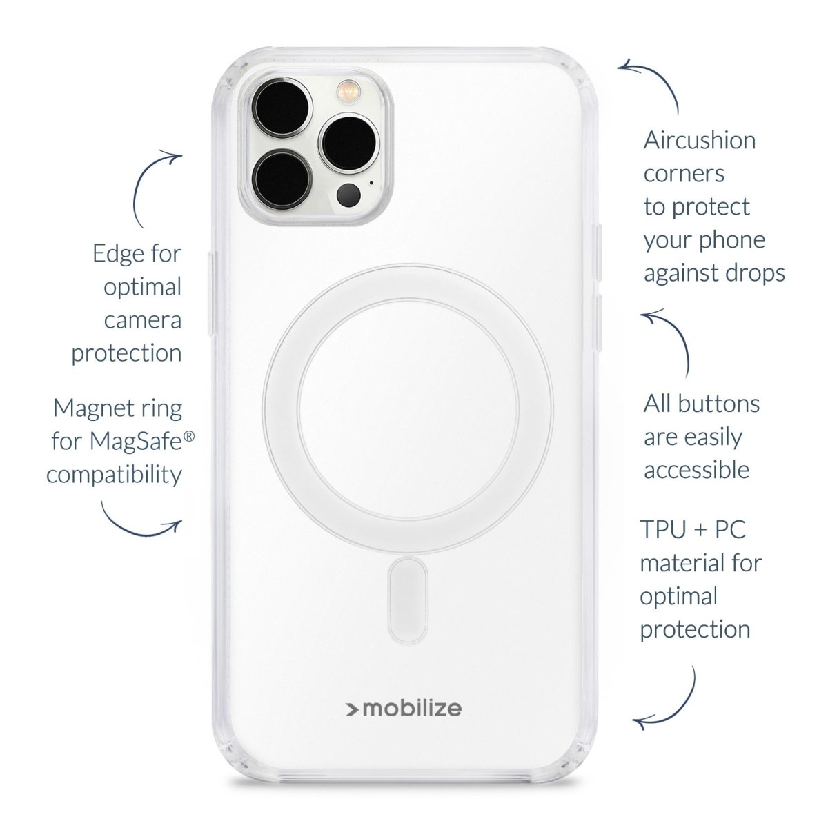 Mobilize Magsafe Compatible Naked Protection Case For Apple Iphone 17 Pro Clear - 123TelecomShop