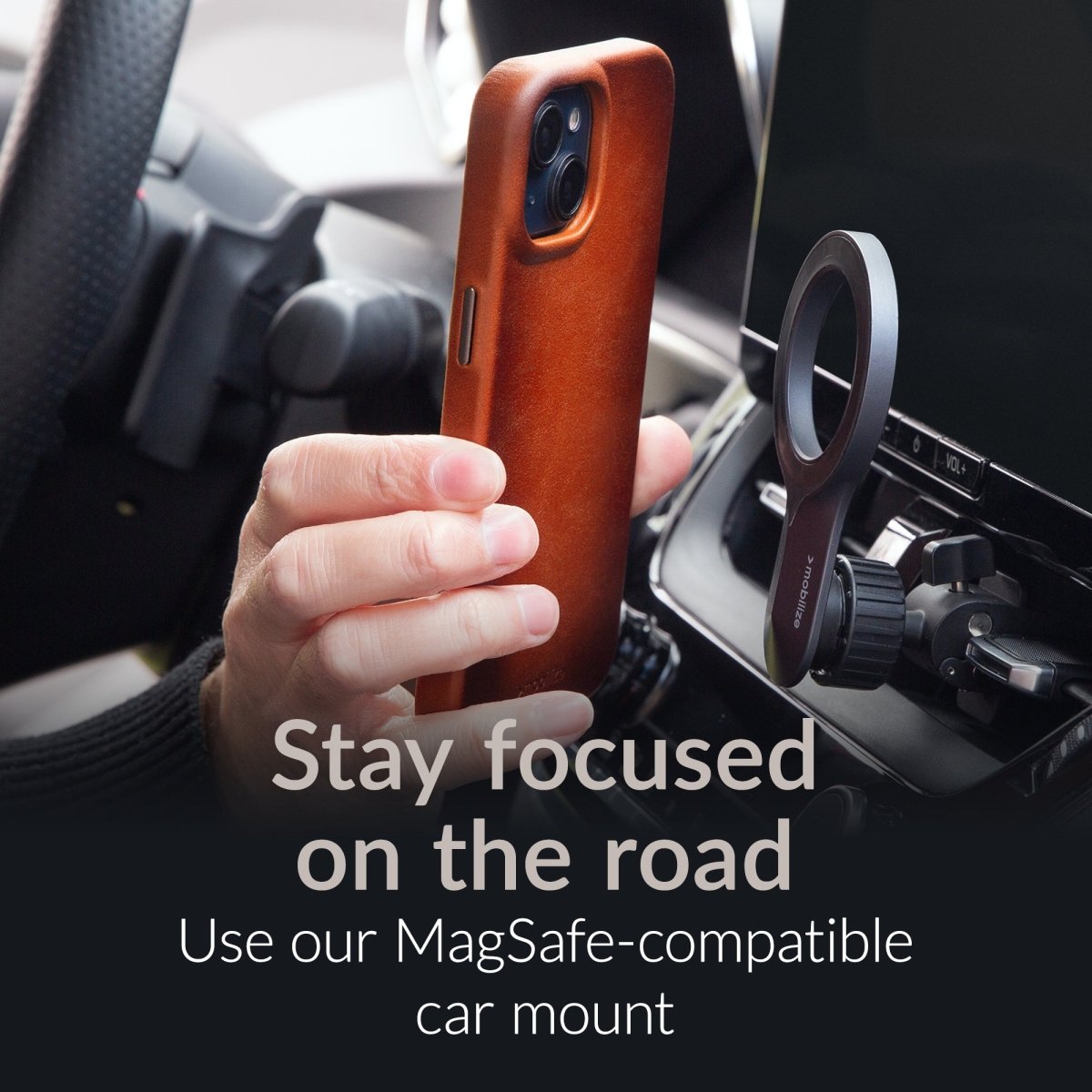 Mobilize Magsafe Compatible Premium Leather Case Apple Iphone 15 Burned Cognac - 123TelecomShop