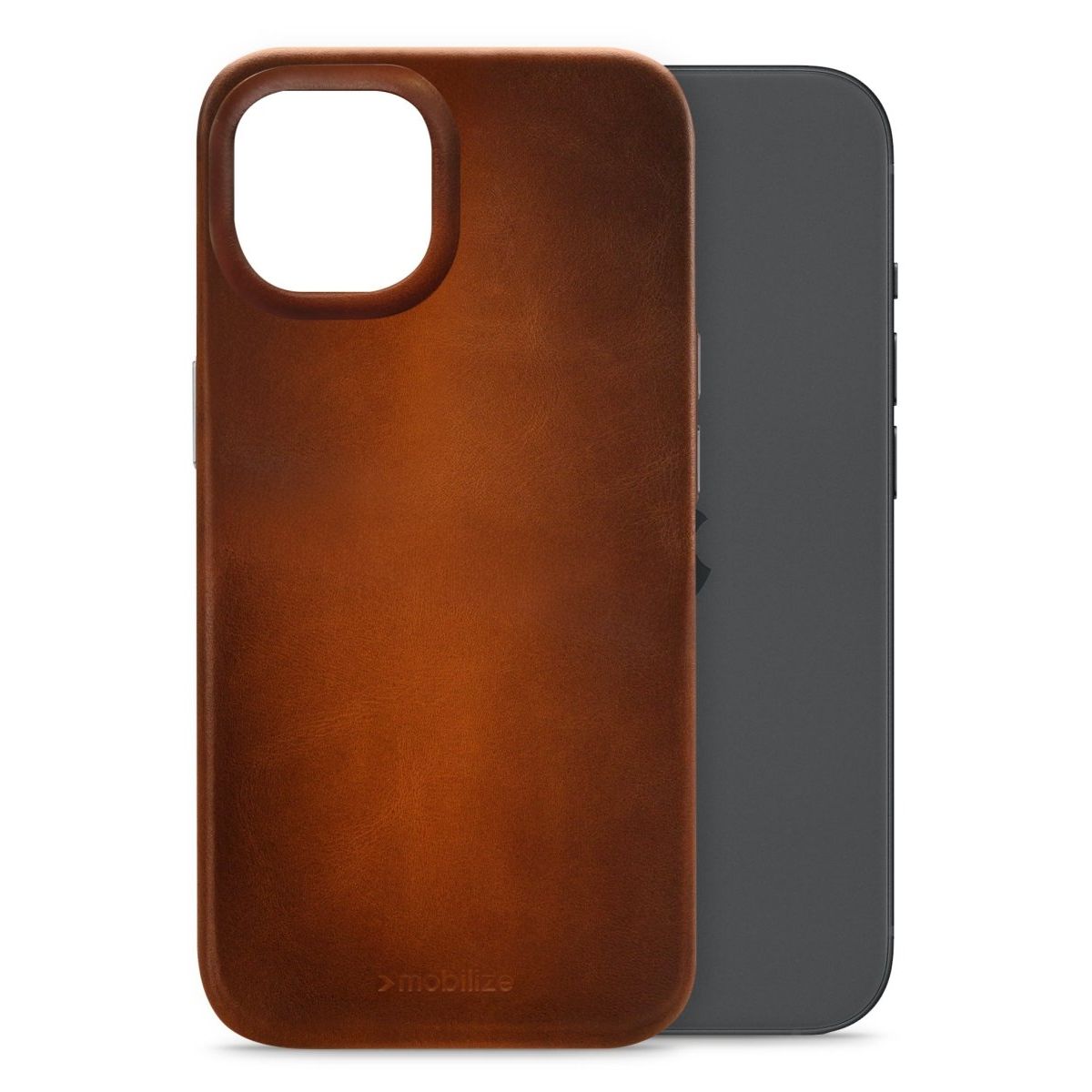 Mobilize Magsafe Compatible Premium Leather Case Apple Iphone 15 Burned Cognac - 123TelecomShop