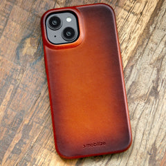 Mobilize Magsafe Compatible Premium Leather Case Apple Iphone 15 Burned Cognac - 123TelecomShop