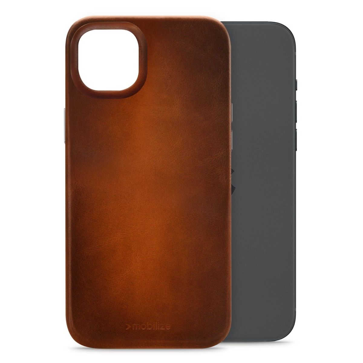 Mobilize Magsafe Compatible Premium Leather Case Apple Iphone 15 Plus Burned Cognac - 123TelecomShop
