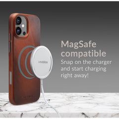 Mobilize Magsafe Compatible Premium Leather Case Apple Iphone 16 Pro Max Burned Cognac - 123TelecomShop