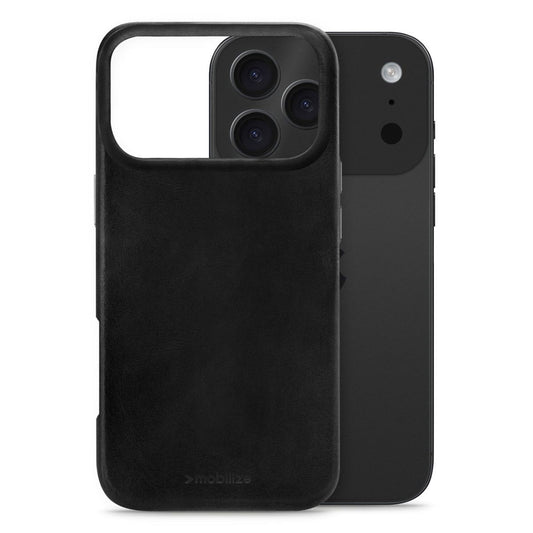 Mobilize Magsafe Compatible Premium Leather Case Apple Iphone 17 Pro Black - 123TelecomShop