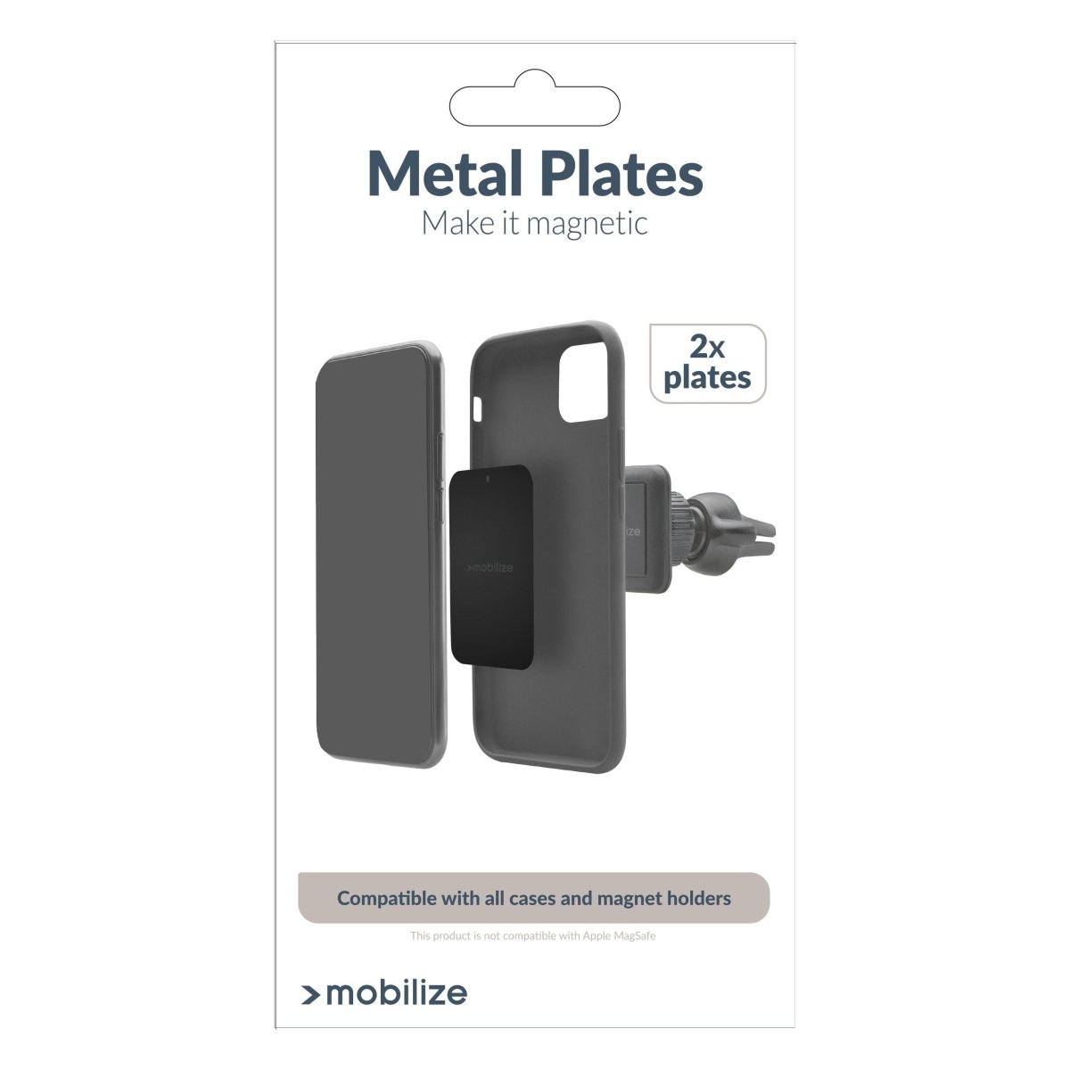 Mobilize Metal Plates 2 - Pack Black - 123TelecomShop