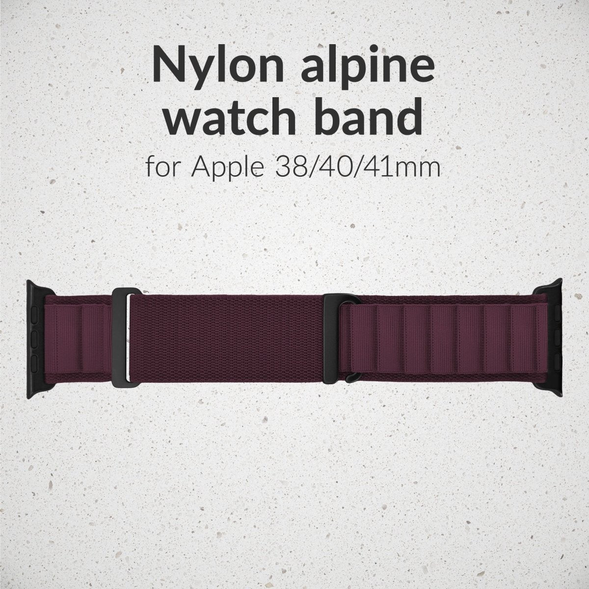 Mobilize Nylon Watch Band - Alpine - Black Connector - For Apple 38/40/41Mm - Bordeaux - 123TelecomShop