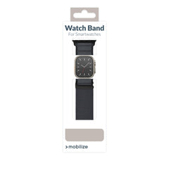 Mobilize Nylon Watch Band - Alpine - Black Connector - For Apple 38/40/41Mm - Dark Grey - 123TelecomShop