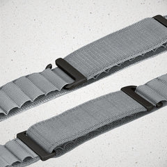 Mobilize Nylon Watch Band - Alpine - Black Connector - For Apple 38/40/41Mm - Light Grey - 123TelecomShop