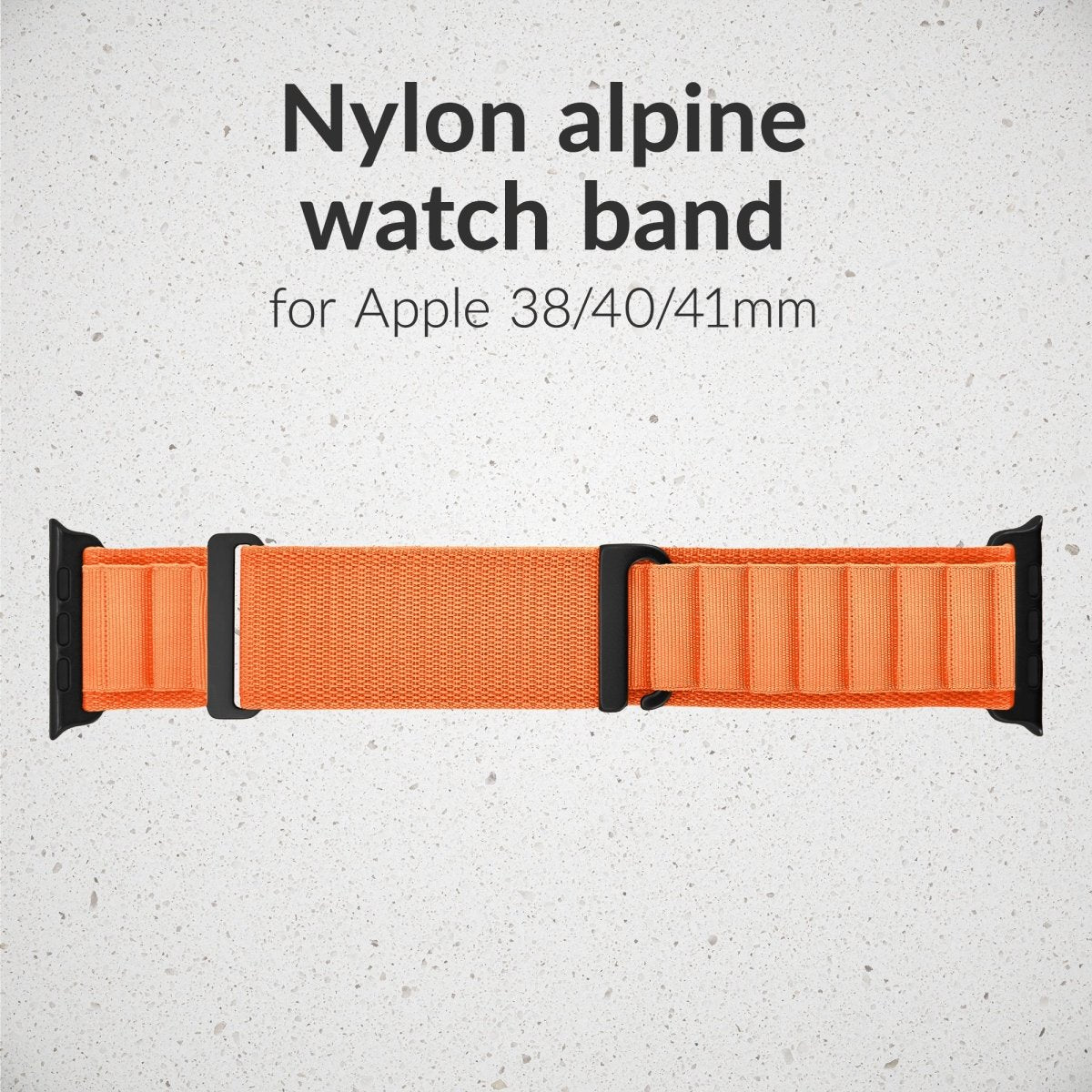 Mobilize Nylon Watch Band - Alpine - Black Connector - For Apple 38/40/41Mm - Orange - 123TelecomShop