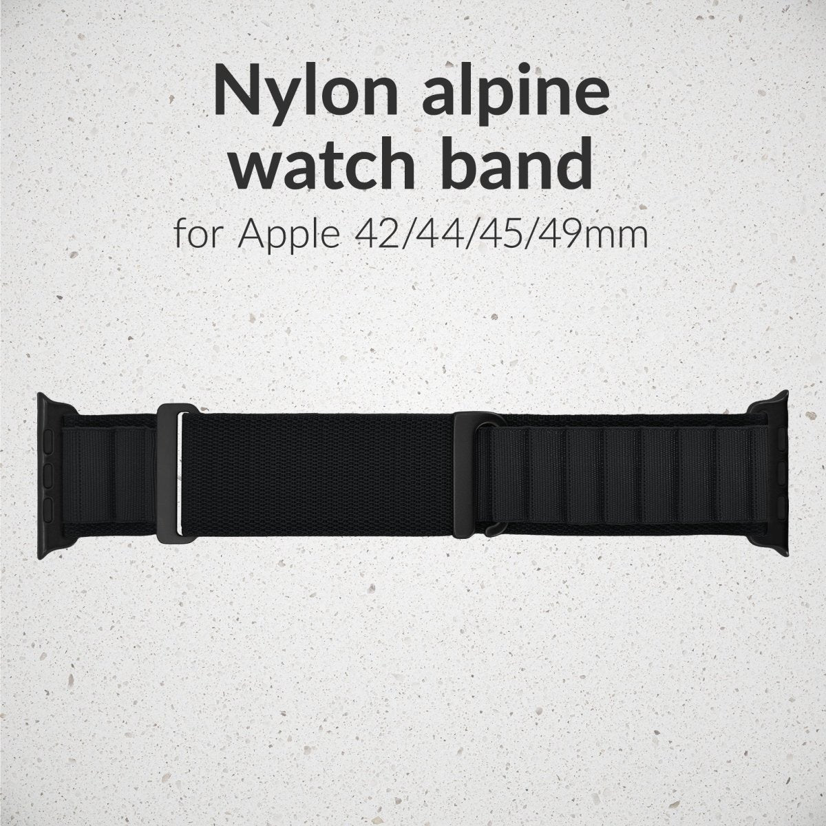 Mobilize Nylon Watch Band - Alpine - Black Connector - For Apple 42/44/45/49Mm - Black - 123TelecomShop