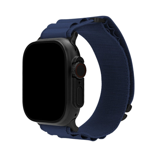 Mobilize Nylon Watch Band - Alpine - Black Connector - For Apple 42/44/45/49Mm - Blue - 123TelecomShop