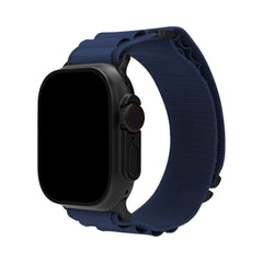 Mobilize Nylon Watch Band - Alpine - Black Connector - For Apple 42/44/45/49Mm - Blue - 123TelecomShop
