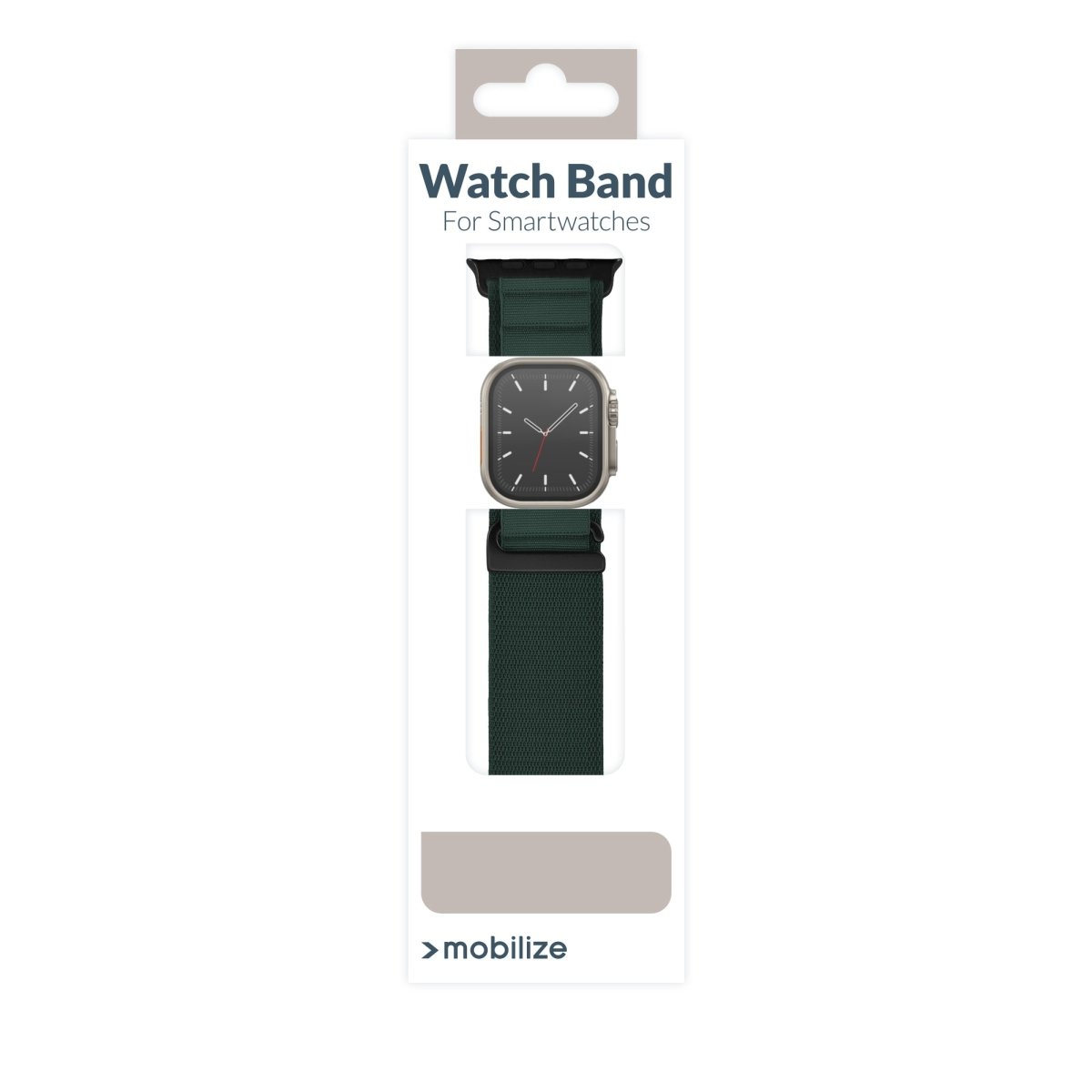 Mobilize Nylon Watch Band - Alpine - Black Connector - For Apple 42/44/45/49Mm - Dark Green - 123TelecomShop