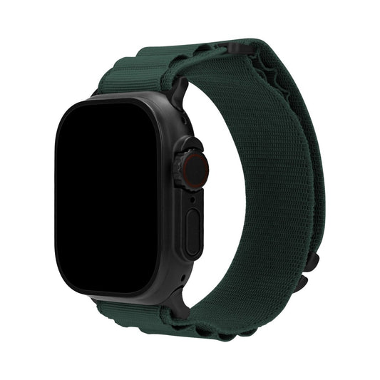 Mobilize Nylon Watch Band - Alpine - Black Connector - For Apple 42/44/45/49Mm - Dark Green - 123TelecomShop