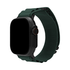 Mobilize Nylon Watch Band - Alpine - Black Connector - For Apple 42/44/45/49Mm - Dark Green - 123TelecomShop