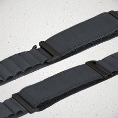 Mobilize Nylon Watch Band - Alpine - Black Connector - For Apple 42/44/45/49Mm - Dark Grey - 123TelecomShop