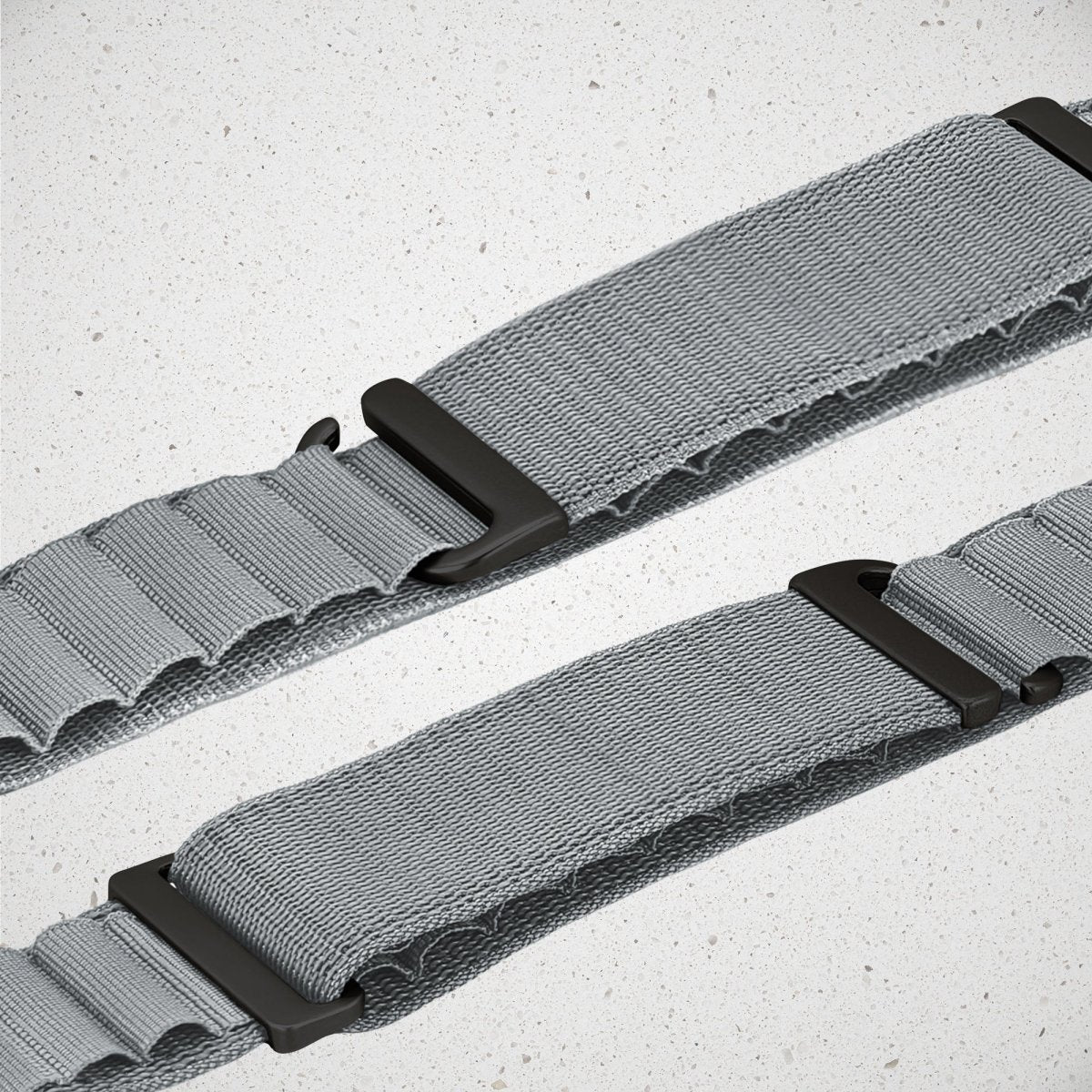 Mobilize Nylon Watch Band - Alpine - Black Connector - For Apple 42/44/45/49Mm - Light Grey - 123TelecomShop