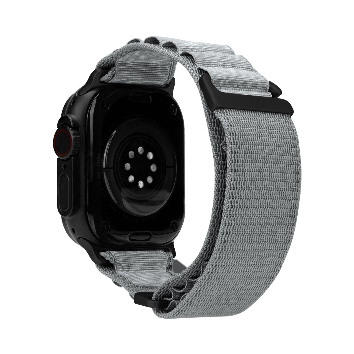 Mobilize Nylon Watch Band - Alpine - Black Connector - For Apple 42/44/45/49Mm - Light Grey - 123TelecomShop