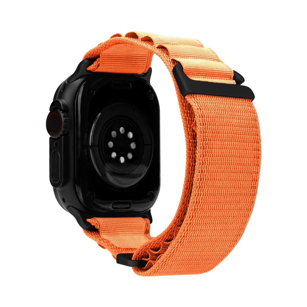 Mobilize Nylon Watch Band - Alpine - Black Connector - For Apple 42/44/45/49Mm - Orange - 123TelecomShop