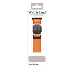Mobilize Nylon Watch Band - Alpine - Black Connector - For Apple 42/44/45/49Mm - Orange - 123TelecomShop