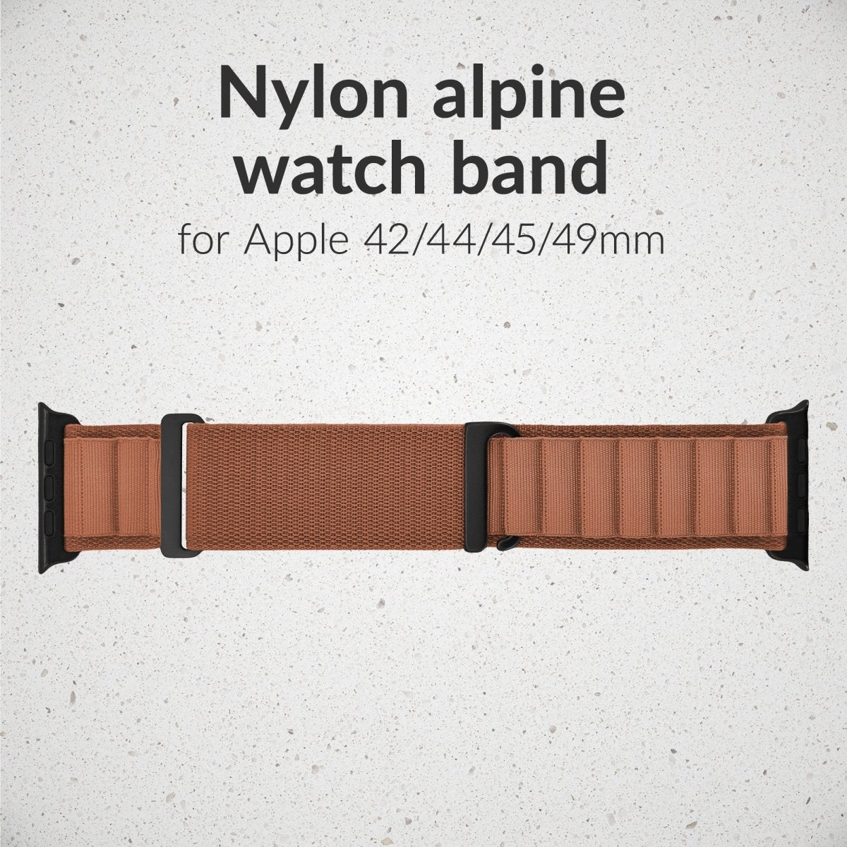 Mobilize Nylon Watch Band - Alpine - Black Connector - For Apple 42/44/45/49Mm - Terracotta - 123TelecomShop