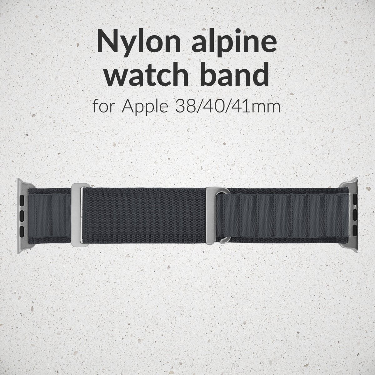 Mobilize Nylon Watch Band - Alpine - Titanium Connector - For Apple 38/40/41Mm - Dark Grey - 123TelecomShop