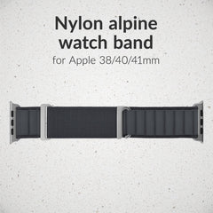 Mobilize Nylon Watch Band - Alpine - Titanium Connector - For Apple 38/40/41Mm - Dark Grey - 123TelecomShop
