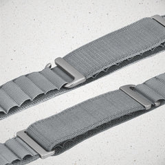 Mobilize Nylon Watch Band - Alpine - Titanium Connector - For Apple 38/40/41Mm - Light Grey - 123TelecomShop