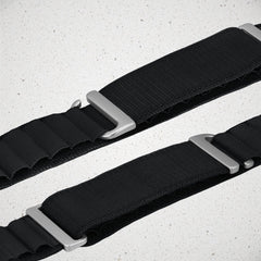 Mobilize Nylon Watch Band - Alpine - Titanium Connector - For Apple 42/44/45/49Mm - Black - 123TelecomShop