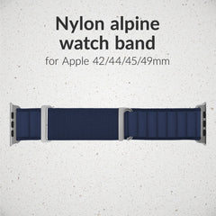 Mobilize Nylon Watch Band - Alpine - Titanium Connector - For Apple 42/44/45/49Mm - Blue - 123TelecomShop