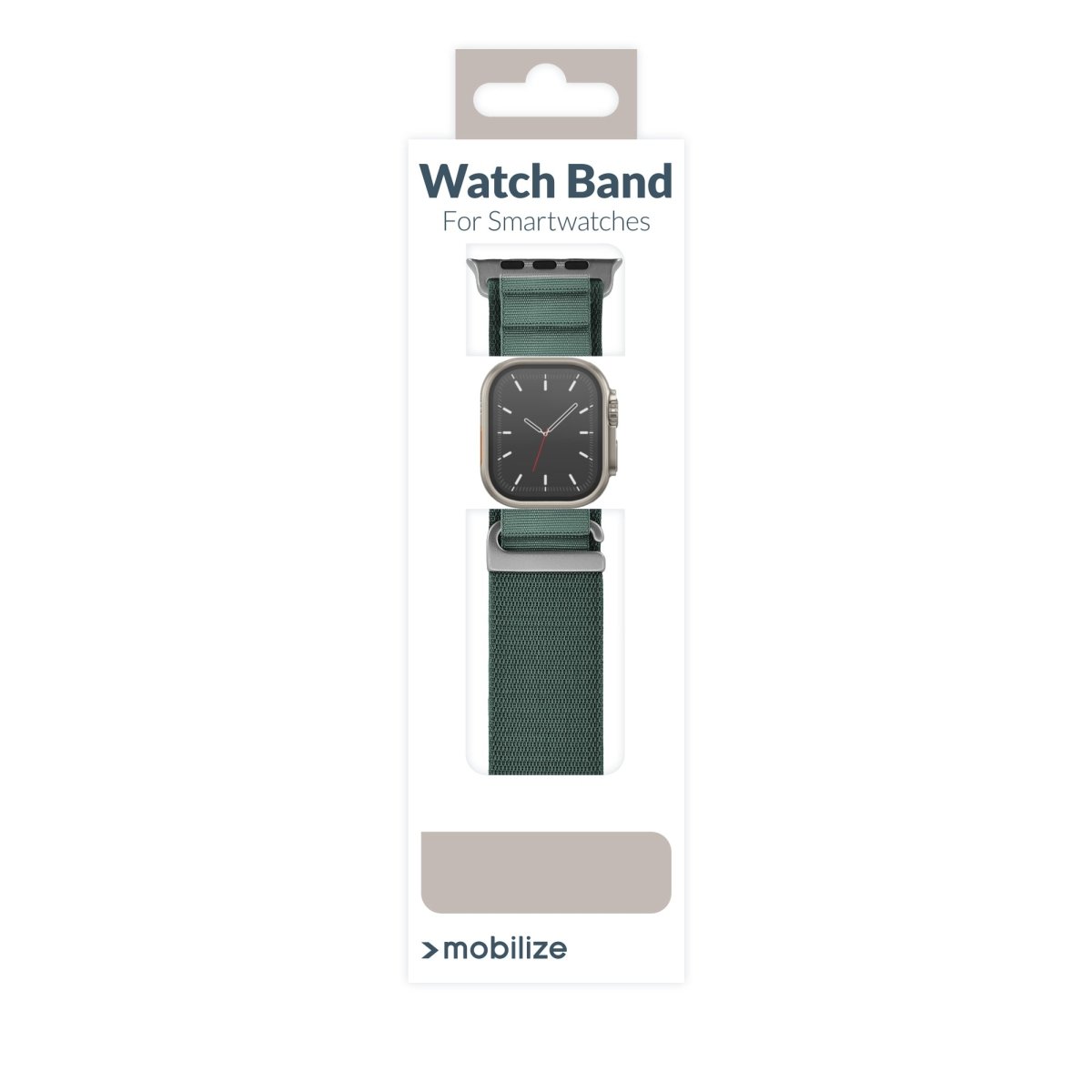 Mobilize Nylon Watch Band - Alpine - Titanium Connector - For Apple 42/44/45/49Mm - Green - 123TelecomShop