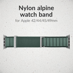Mobilize Nylon Watch Band - Alpine - Titanium Connector - For Apple 42/44/45/49Mm - Green - 123TelecomShop